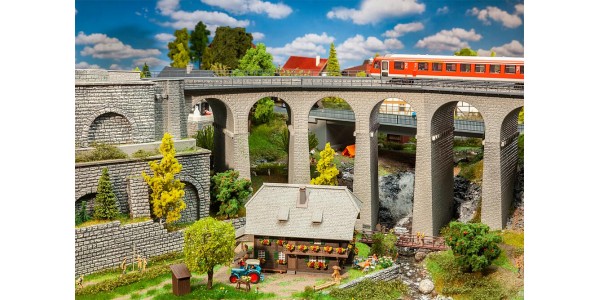 Faller 120466 Viaduct Set, 2-Sporig, Gebogen H0 Faller 120466 Viaduct Set, 2-Sporig, Gebogen H0