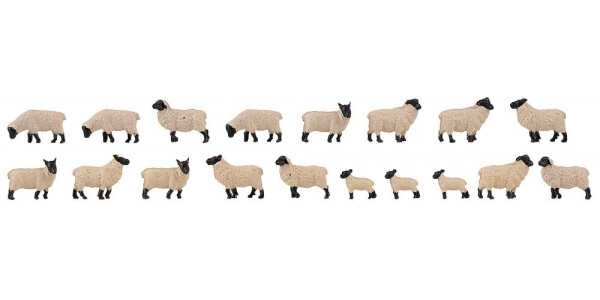 Faller 151918 Zwartkop Schapen 18 Stuks H0