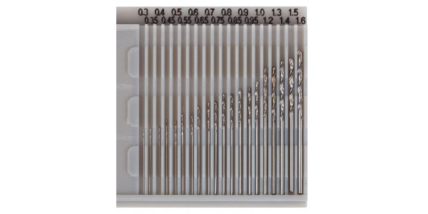 Faller 170523 Boren Set 0,3 - 1,6 Mm H0, TT, N, Z