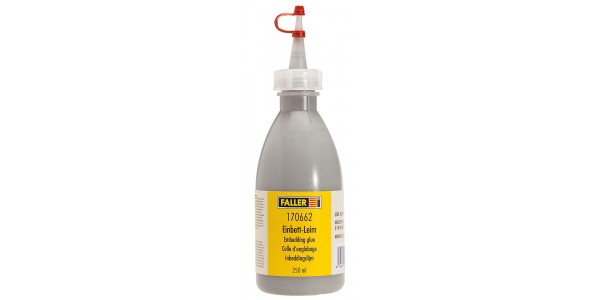 Faller 170662 Beddingslijm, Grintgrijs, 250 Ml H0, TT, N, Z