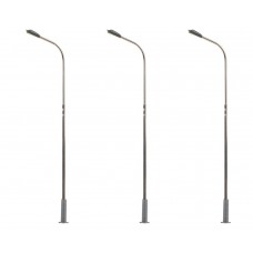 Faller 180100 Led-Straatverlicht. Gebogen Straatlantaarn 3 Stuks H0