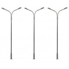 Faller 180101 Led-Straatverlicht. Gebogen Straatlantaarn 3 Stuks H0