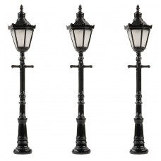 Faller 180112 Led-Parkverlichting 6Kant Lantaarn M Kroon 3 Stuks H0