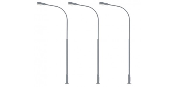 Faller 180119 Led-Lantaarnpaal Koud Wit 3 Stuks (7/23) * H0