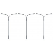 Faller 180120 Led-Lantaarnpaal 2 Armen Koud Wit 3 Stuks (7/23) * H0