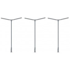 Faller 180122 Led-Kruismastlamp 2 Armen Koud Wit 3 Stuks (7/23) * H0