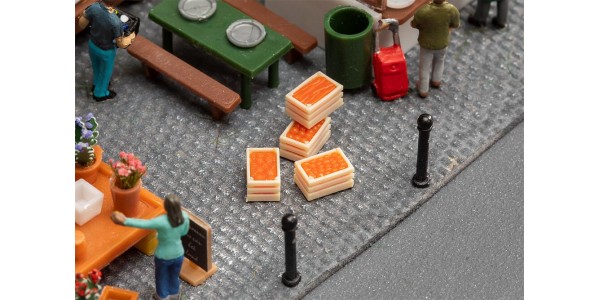 Faller 180868 Marktkratten Met Groenten 4 St. (4/23) * H0