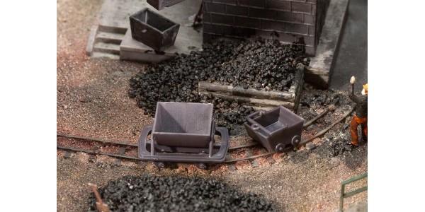Faller 180916 2 Smalspoor Bakwagens En 2 Kipwagens Voor Hoe H0