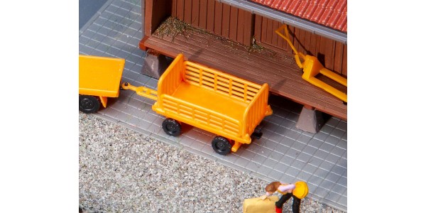 Faller 180991 Perronwagens Oranje 2 Stuks H0