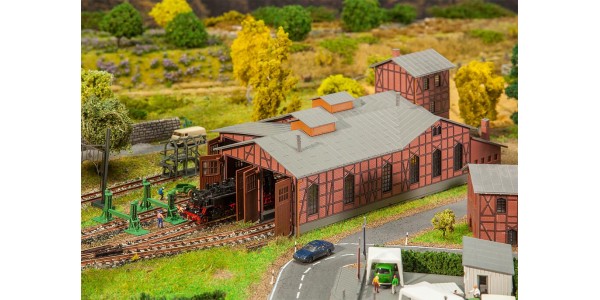 Faller 222113 Locomotiefdepot-Set Locomotievenloods N