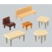 Faller 272440 7 Tafles, 24 Stoelen, 12 Banken N
