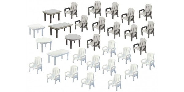 Faller 272441 24 Tuinstoelen En 6 Tafels N Faller 272441 24 Tuinstoelen En 6 Tafels N